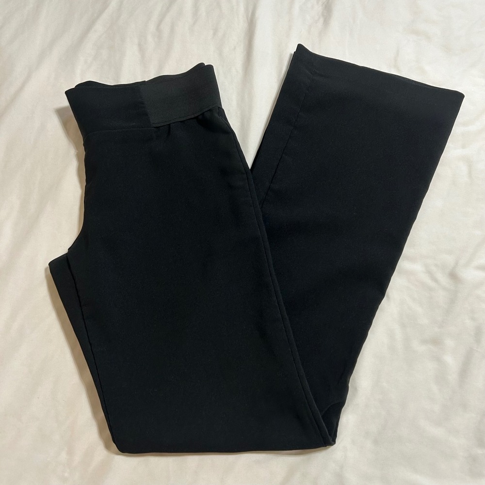 Rue21 Womens Black Flare Leg Pull On Elastic Waist Dress Pants Medium RN 70829